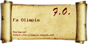 Fa Olimpia névjegykártya